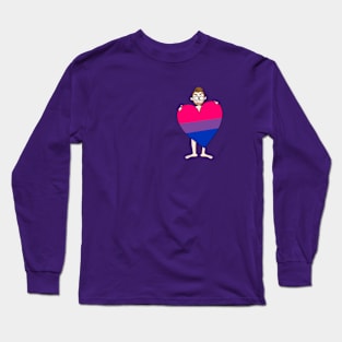 Bi Pride Heart Long Sleeve T-Shirt